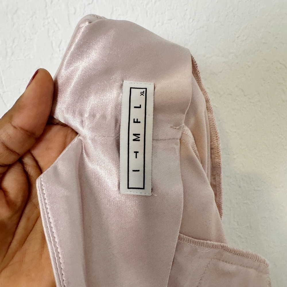 ITMFL Clyde Satin Pants In Powder - Picture 7 of 10
